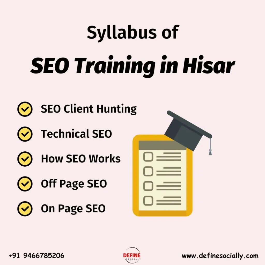 Syllabus of SEO Training in Hisar