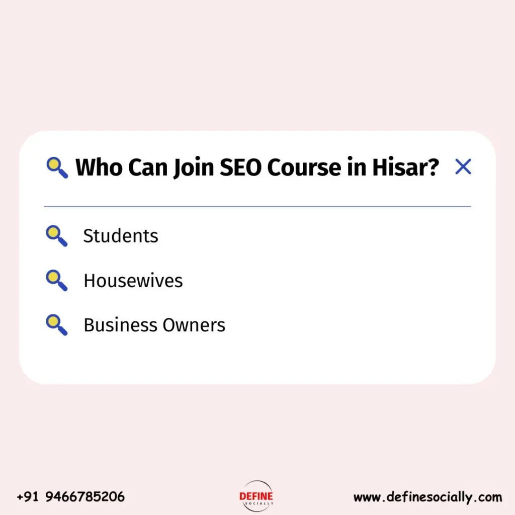 Who Can Join the SEO Course in Hisar